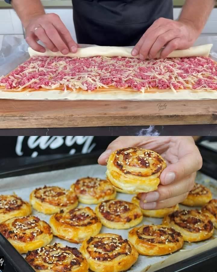 Flaky Puff Pastry Snacks with Sausage and Cheese 481251408_1217148283750222_3825181932447045825_n